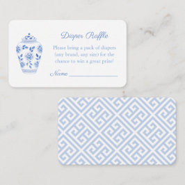 Chinoiserie Chic Diaper Raffle Baby Dusche Begleitkarte