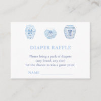 Chinoiserie Chic Diaper Raffle Baby Dusche