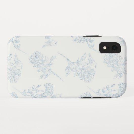 Chinoiserie Chic Floral iPhone Case (Rückseite (Horizontal))