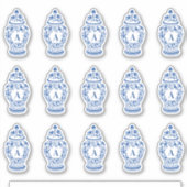 Chinoiserie Chic GingerJar Monogram Sticker (Vorderseite)