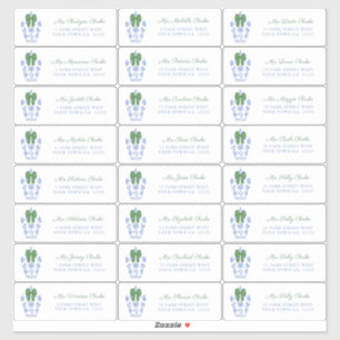 Chinoiserie Chic Holiday Cards Adresse Aufkleber