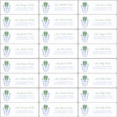 Chinoiserie Chic Holiday Cards Adresse Aufkleber (Vorderseite)