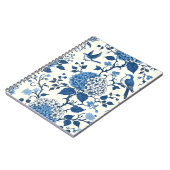 Chinoiserie Chic, Hydrangeas und Bluebirds Notizblock (Linke Seite)