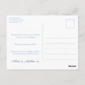 Chinoiserie Chic Navy Blue Green Save the Date Postkarte (Rückseite)