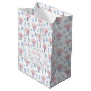 Chinoiserie Chic Pink & Blue Bridesmaiers Vielen D Mittlere Geschenktüte
