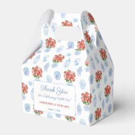 Chinoiserie Chic Poinsettia Weihnachtsfeier Geschenkschachtel