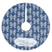 Chinoiserie Chic Polyester Weihnachtsbaumdecke (Vorderseite)