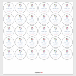 Chinoiserie Chic Red White und Blue Medium Gefalle Aufkleber