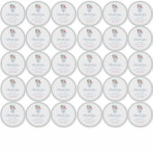 Chinoiserie Chic Red White und Blue Medium Gefalle Aufkleber (Vorderseite)