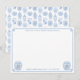 Chinoiserie Chic Stationery vom Schreibtisch aus Mitteilungskarte