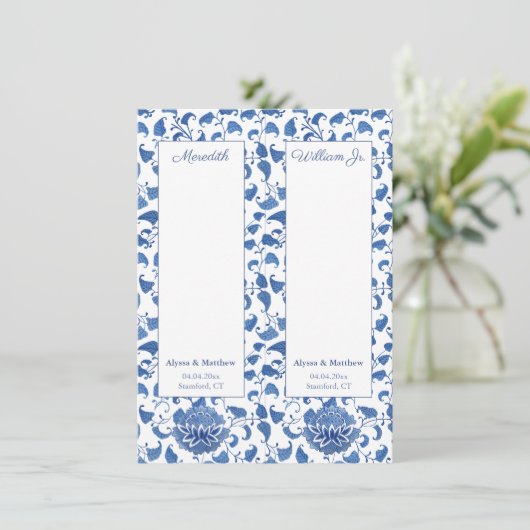 Chinoiserie Chic Wedding Book Platzkarten (Stehend Vorderseite)
