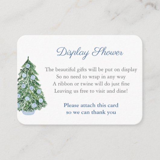 Chinoiserie Chic Weihnachtsbaumdusche Begleitkarte (Vorderseite)