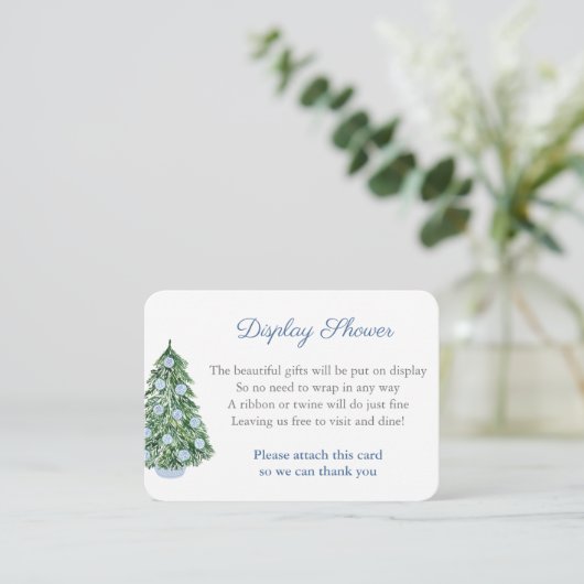 Chinoiserie Chic Weihnachtsbaumdusche Begleitkarte (Stehend Vorderseite)