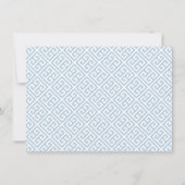 Chinoiserie Chic White Hydrangeas Boy Baby Dusche Dankeskarte (Rückseite)