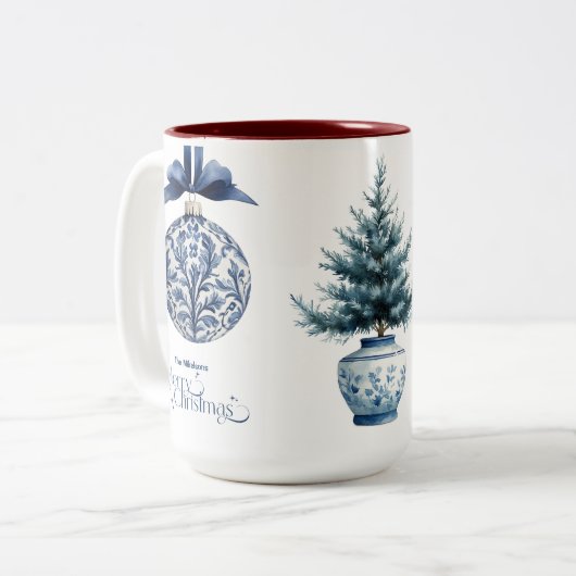 Chinoiserie Chic Zweifarbige Tasse (Vorderseite Links)
