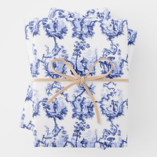 Chinoiserie China Blau Geschenkpapierbögen Geschenkpapier Set