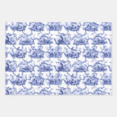 Chinoiserie China Blue Geschenkpapier Set (Vorderseite)
