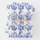 Chinoiserie China Blue Wrapping Paper Sheets Geschenkpapier Set (Beispiel)
