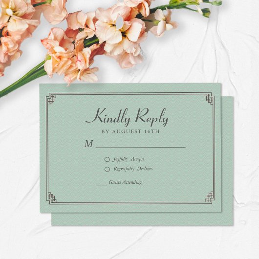 Chinoiserie Chinesisch Traditionelles Muster RSVP Karte