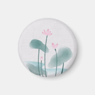 Chinoiserie Chinesische Tintenpatronen Lotus Flora Magnet