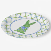 Chinoiserie Chinoiserie Bunny Topiary Paper Pl Pappteller (Schrägansicht)