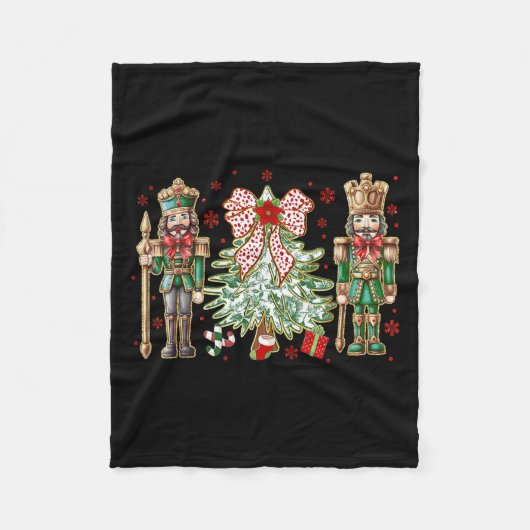 Chinoiserie Christmas Nutcracker Weihnachtsbaum Co Fleecedecke (Vorderseite)