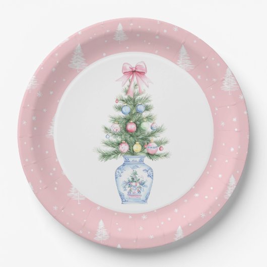 Chinoiserie Christmas Paper Plate Pappteller (Vorderseite)