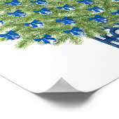 Chinoiserie Christmas Tree Art Print Poster (Ecke)