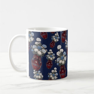 Chinoiserie Chrysanthemen Vasen Navy Blau Kaffeetasse
