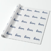 Chinoiserie Classic Bam Mahjong Tile Design Blue Geschenkpapier (Ungerollt)