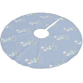 Chinoiserie Coastal Grandma Strumpf Rocktail Polyester Weihnachtsbaumdecke (Schrägansicht)