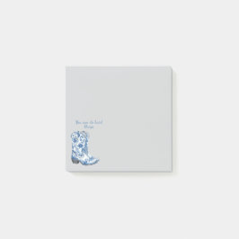Chinoiserie Cowgirl Boots Post-It Notes Klebezettel