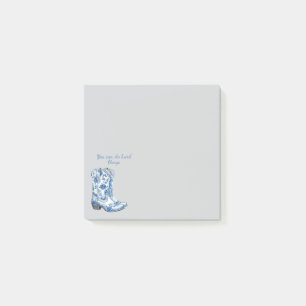 Chinoiserie Cowgirl Boots Post-It Notes Klebezettel