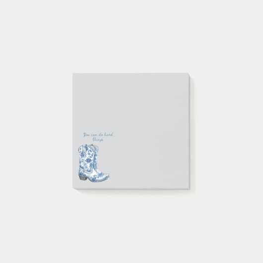 Chinoiserie Cowgirl Boots Post-It Notes Klebezettel (Vorderseite)