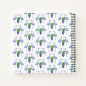 Chinoiserie Crane und Monstera Spirituosen Noteboo Notizblock (Rückseite)