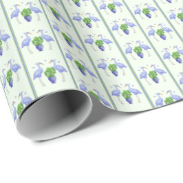 Chinoiserie Crane Wrapping Paper Geschenkpapier