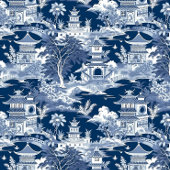 Chinoiserie Dark Blue und White Decoupage Seidenpapier
