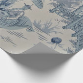 Chinoiserie Dekoupage (Blau und Weiß) Geschenkpapier (Ecke)