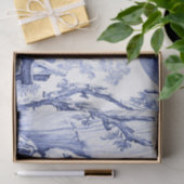 Chinoiserie Dekoupage (Blau und Weiß) Seidenpapier (Geschenk)