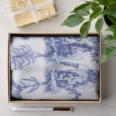 Chinoiserie Dekoupage (Blau und Weiß) Seidenpapier (Geschenk)