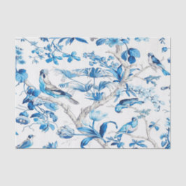 Chinoiserie Dekoupage (Blau und Weiß) Seidenpapier