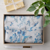 Chinoiserie Dekoupage (Blau und Weiß) Seidenpapier (Geschenk)