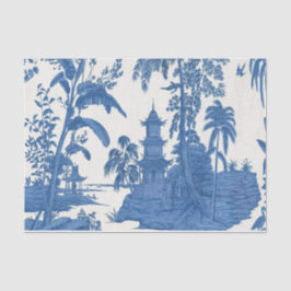Chinoiserie Dekoupage (Blau und Weiß) Seidenpapier