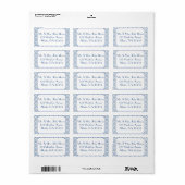 Chinoiserie Delft Blaues Muster ・ kundenspezifisch Adressaufkleber (Vorne)