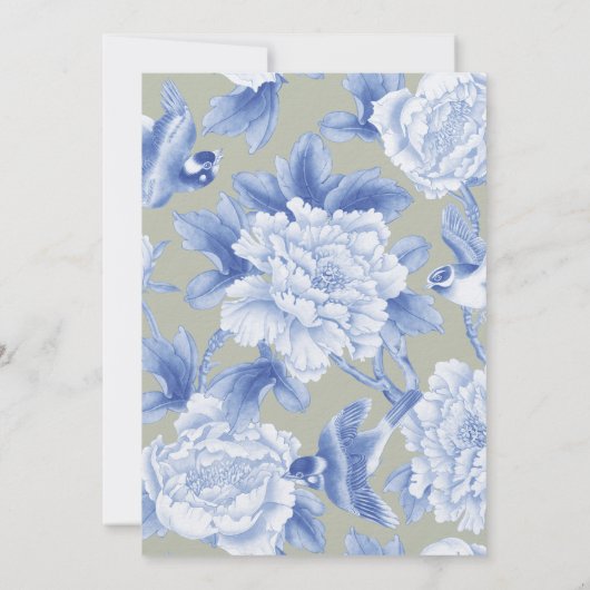 Chinoiserie Delft Einladung (Rückseite)