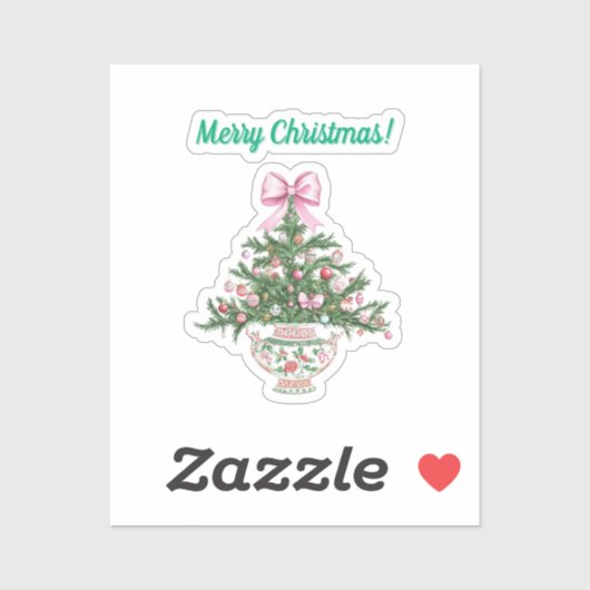 Chinoiserie Design Christmas Sticker (Blatt)