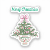 Chinoiserie Design Christmas Sticker (Vorderseite)
