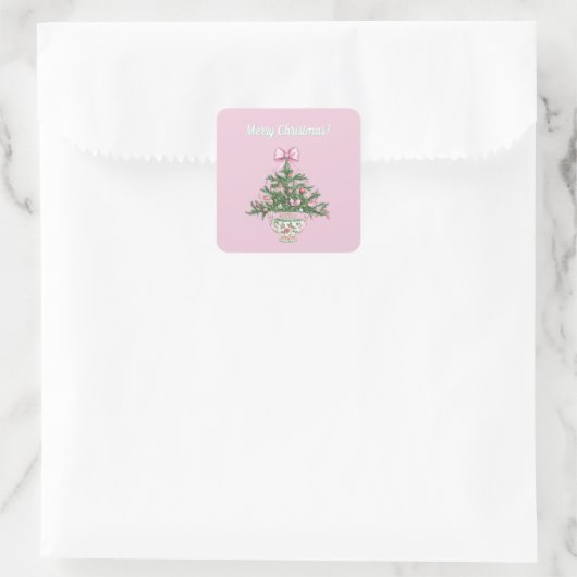 Chinoiserie Design Christmas Sticker (Tasche)
