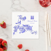 Chinoiserie Double Happiness Chinesische Hochzeit Serviette (Beispiel)