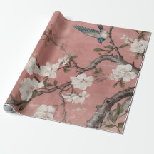 Chinoiserie Dusty Pink Cherry Blossom Hintergrund